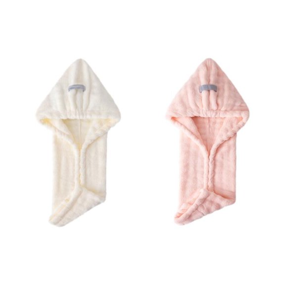 Tnarru Quick-dry cap for thick hair Off-white+Pink