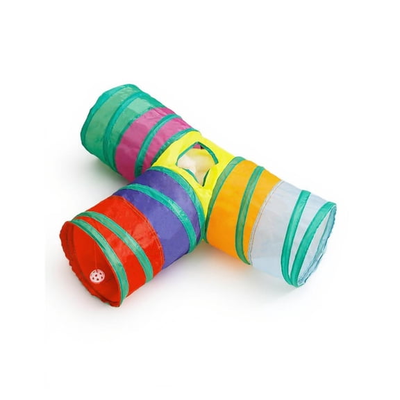 Tnarru Rainbow Cat Tunnel, Durable Polyester Rainbow