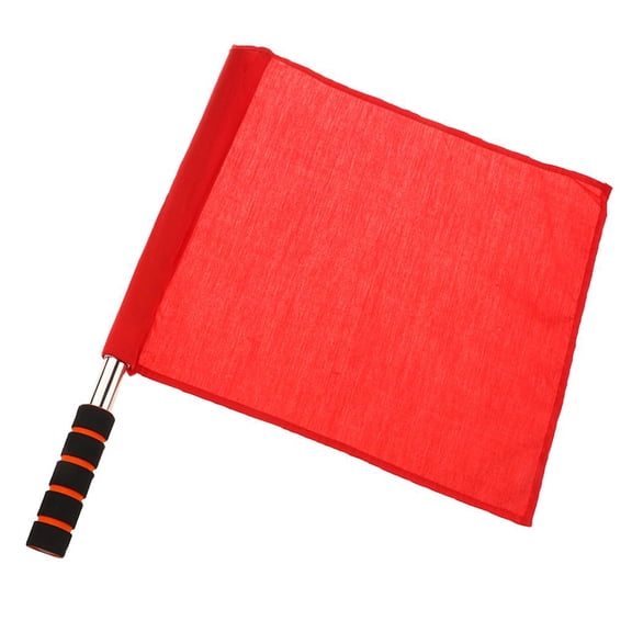 Tnarru Referee Soccer Referee Flag Linesman Flag Athletic Competition hand of flag Track and Field Sports Training Flag Red