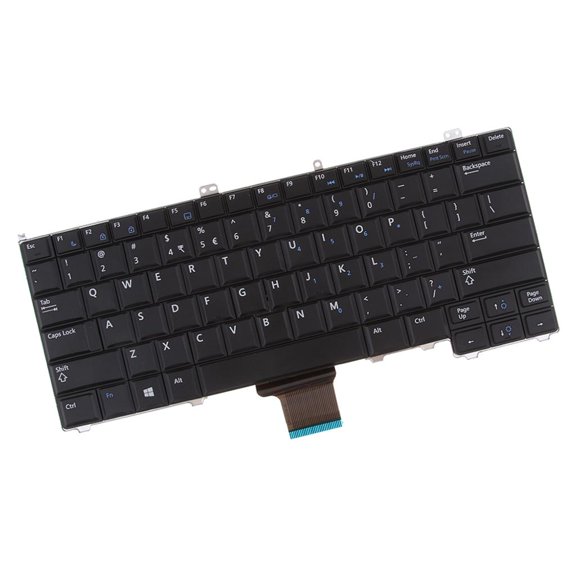 Tnarru Replacement NumpadEnter Tablets Keyboard For Dell Latitude 12 7 E724 E744 E742 Model, US English Layout