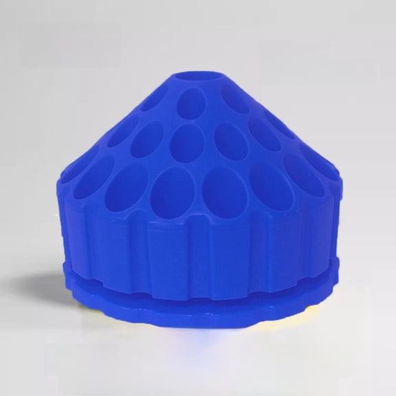 Tnarru Rotating Organizer Box for Jade Carving Tools, Drill Bits Blue Plastic Base