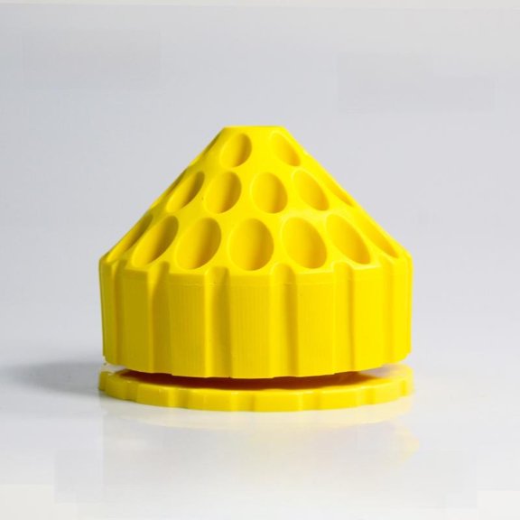Tnarru Rotating Organizer Box for Jade Carving Tools, Drill Bits Yellow Plastic Base