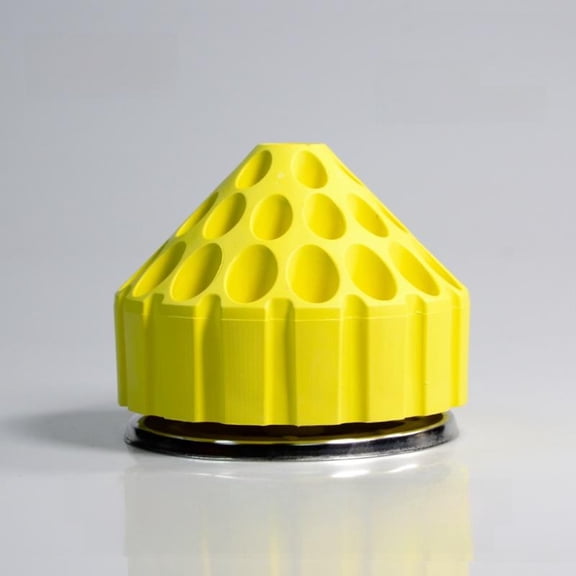 Tnarru Rotating Organizer Box for Jade Carving Tools, Drill Bits Yellow SS Base