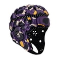 thumbnail image 1 of Tnarru Rugby Helmet Football Helmet Adjustable Scrum Cap Sports Cap Rugby Headguard for Match Training Pitcher Soccer Goalkeeper Hat Purple Yellow, 1 of 10