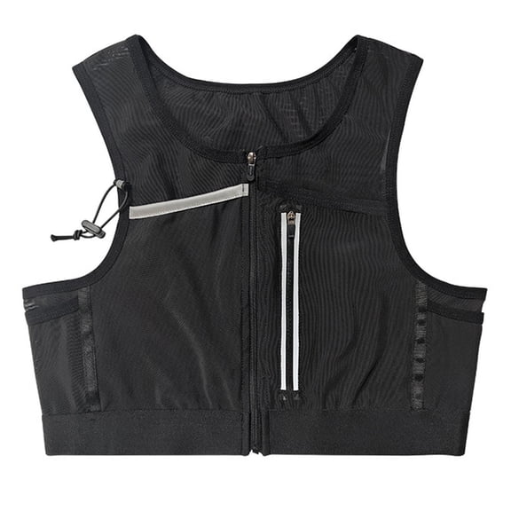 Tnarru Running Vest Bag Phone Holder Reflective Chest Bag Breathable Adults Lightweight for Riding Cycling Sports L