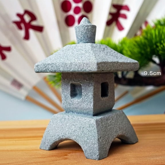 Tnarru Sandstone Japanese garden lantern Square L 9.5x5.5cm