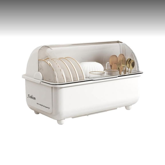 Tnarru Sealed PP dish rack, particleproof Plus Moonlight White