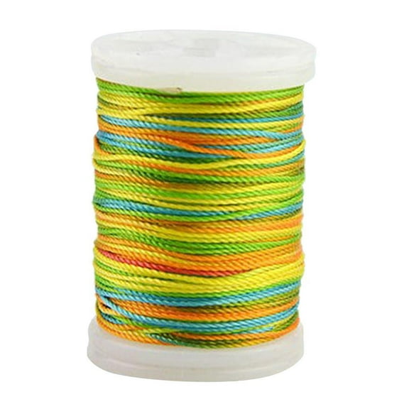 Tnarru Serving Thread, Bowstring Serving Material 120 Yards for Tying Peep Sight Nock Bow String, 1 Roll - Orange/Purple/Multicolor/Yellow - Multi Multi-color