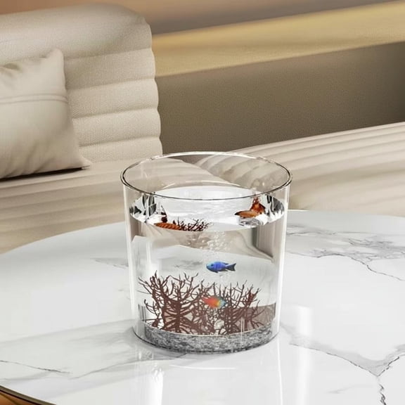 Tnarru Shatterproof PET desktop fish tank 16.5x14x15.7cm