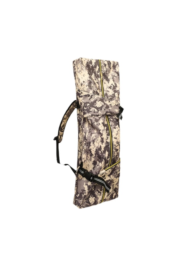 Skateboard Carry Bag Adjustable Shoulder Backpack Storage Bag Oxford Cloth Wear Resistant Wide Webbing Protective Compartment Suitable for Outdoor Act Gray Camo