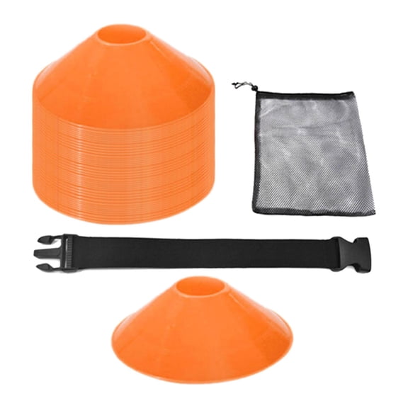 Tnarru Soccer Cones Agility Training Disc Cones Heavy Duty Sports Cones for Football for Running Field Cone Markers Rugby Basketball 40pcs