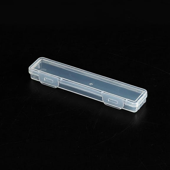 Tnarru Transparent PP Long Rectangular Storage Box Organizer 18.8x4.3x3.4cm 1pc