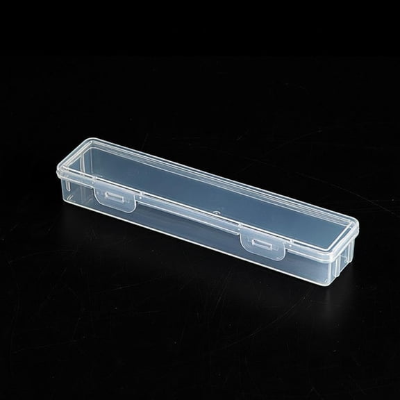 Tnarru Transparent PP Long Rectangular Storage Box Organizer 22.5x5.3x4.4cm 1pc