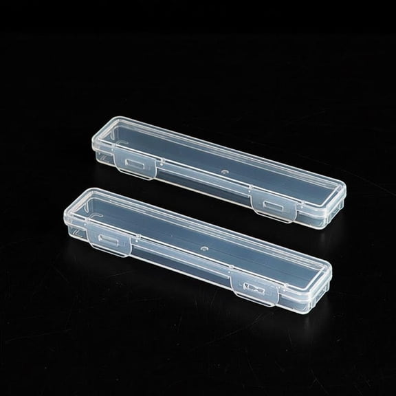 Tnarru Transparent PP Long Rectangular Storage Box Organizer