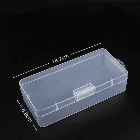 Tnarru Transparent Rectangular PP Storage Box Organizer
