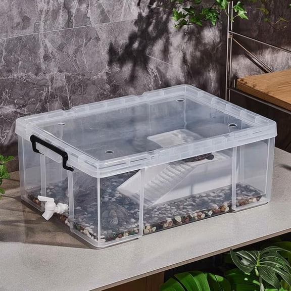 Tnarru Turtle enclosure with basking platform Short Box