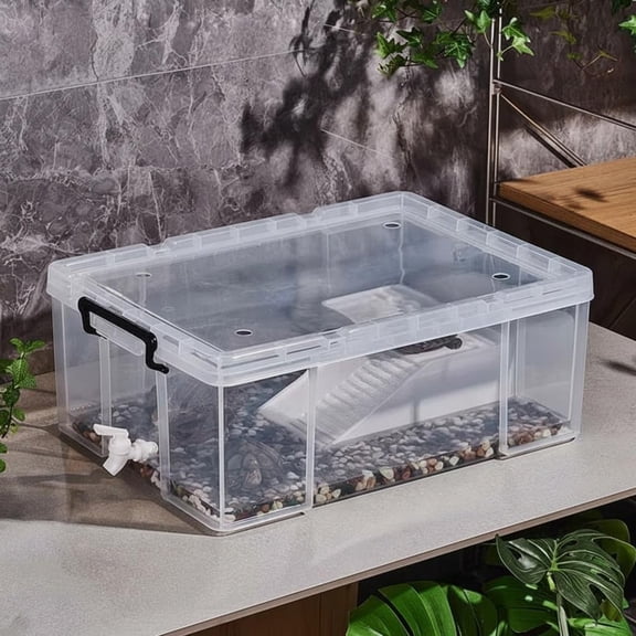 Tnarru Turtle enclosure with basking platform Short Box