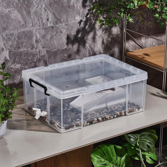 Tnarru Turtle enclosure with basking platform Short Box