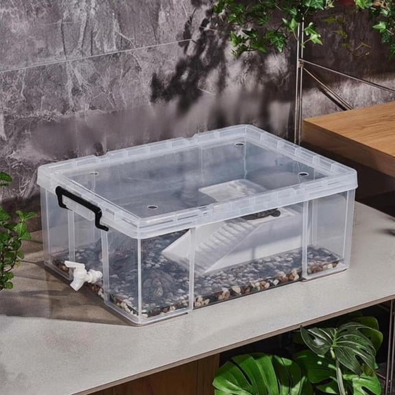Tnarru Turtle enclosure with basking platform Short Box
