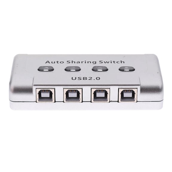 Tnarru USB 2.0 4-Port Automatic Sharing Switch Hub Selector Switch For Printer / HDD / Flash Drive