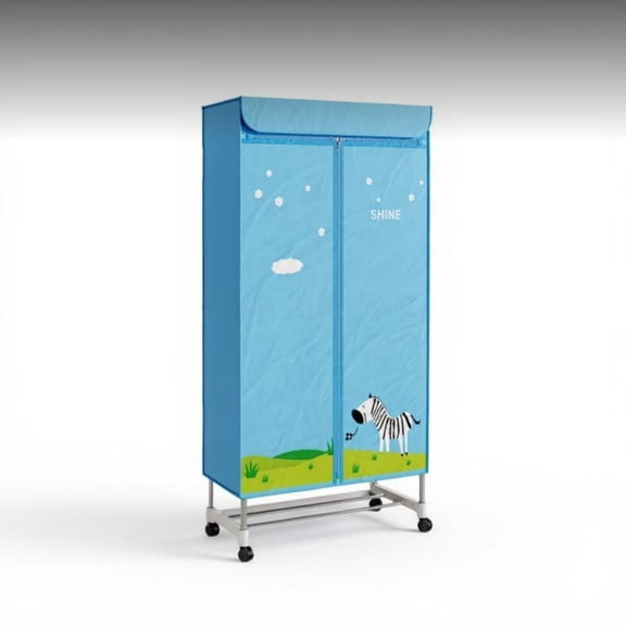 Tnarru Waterproof Dryer Cover with Stainless Steel Rack for Home Blue Zebra R-Hole