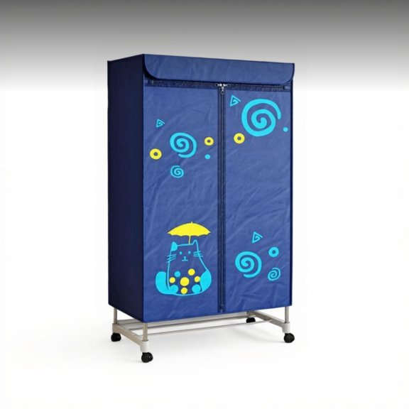 Tnarru Waterproof Dryer Cover with Stainless Steel Rack for Home D-Blue Cat R-Hole