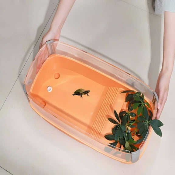 Tnarru XL Turtle Tank with Basking Platform
Drainable, Escape-Proof Orange
