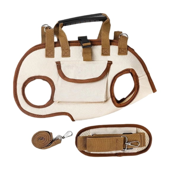 Tnearc Dog Lift Harness for Puppy,Dog Carry Sling with Adjustable Strap,Pet Support & Rehabilitation Sling Lift for Loss of Stability Dogs Walk Brown XL