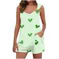 thumbnail image 1 of Tnhcen 2 Piece Women's Valentine's Day Heart Print Pajama Sets Soft Sleeveless Cami Top and Shorts Pjs Homewear Set S-2XL, 1 of 6