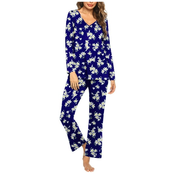 Tnhcen 2025 2 Pieces Women's Pajamas Set Long Sleeve Loungewear Soft Lounge Set Home Clothes S-3XL