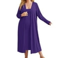 thumbnail image 1 of Tnhcen 2025 Summer Women's Solid Color Plus Size Comfortable casual Pajamas Suspender Nightgow 2-Piece Nightgown Set XL-5XL, 1 of 6