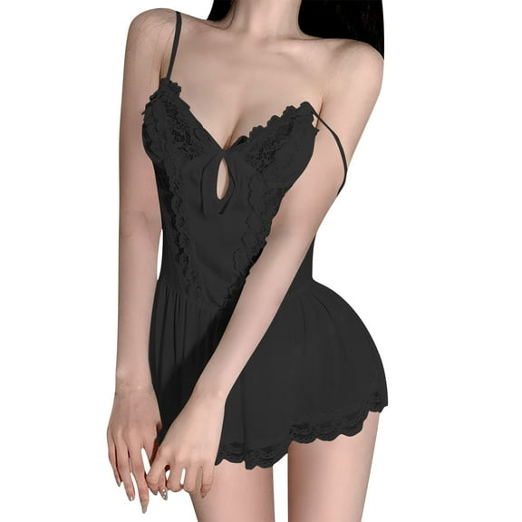 Tnhcen 2025 Women's Halter Backless Spaghetti Strap Ruffle Bodycon Pajamas Y2k Mini Nightwear