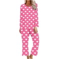 thumbnail image 1 of Tnhcen Adorable Women's Valentine's Day Pajama Set Long Sleeve Two-Piece Pjs Breathable Cotton Stylish Homewear Relaxing Evenings Nightwear Set S-2XL, 1 of 3