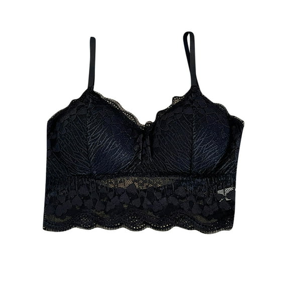 Tnhcen Bandeau Bra Women Underwired with Breast Pad Lace Lingerie Everyday Bras Women's Underwear Ladies Gift Comfort Wireless Bra