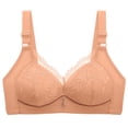 thumbnail image 1 of Tnhcen Bra Woman's Embroidered Glossy Comfortable Breathable Bra Underwear No Rims Underwire Tankini Underwear for Women Lingerie, Gray, 40/90, 1 of 3