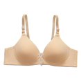thumbnail image 1 of Tnhcen Bras Women's Non-Steel Ring Gathering Comfortable Breathable Underwear Daily Bra Strapless Bra No Underwire Womens Underwear Honeymoon Lingerie for Women, Beige, 40, 1 of 3