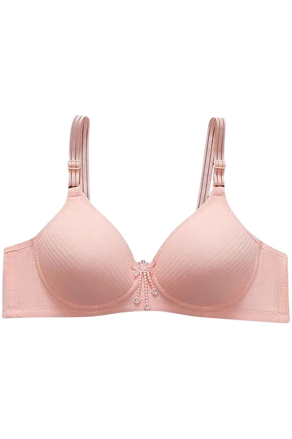 Bras Women's Non-Steel Ring Gathering Comfortable Breathable Underwear Daily Bra Strapless Bra No Underwire Womens Underwear Honeymoon Lingerie for Women, 34