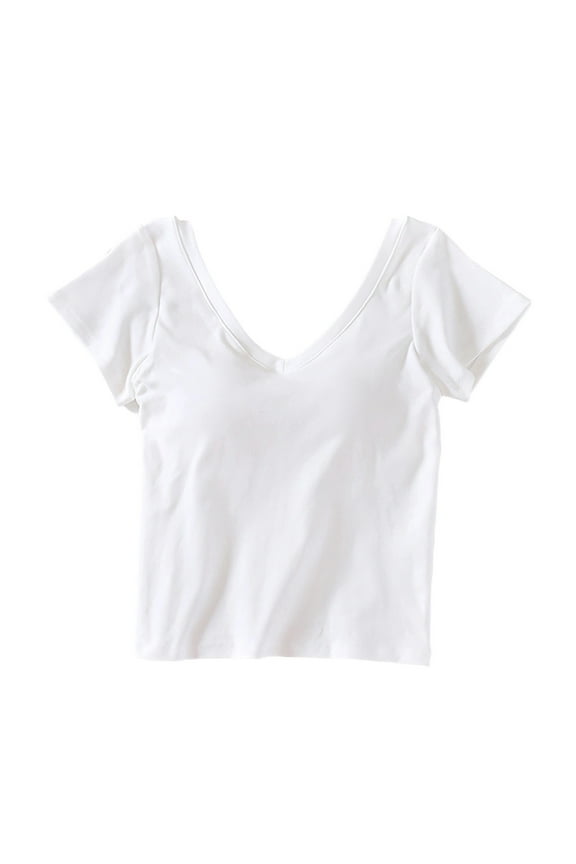 Built-In Bra Cotton Cami V-Neck Sleepshirt & Seamless Base Layer Supportive Lounge Top S-XL