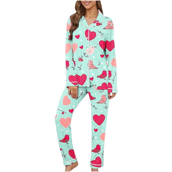 Tnhcen Capri Pajamas Set Womens Button Down Short Sleeve Lounge Sets Sleepwear Notch Collar Top & Capri 2 Piece Pj Sets Nightwear