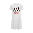 thumbnail image 1 of Tnhcen Christmas Home Loungewear Plus Size Cute Cartoon Print Short Sleeve Sleep Dress Round Neck Soft Polyester Spandex S-2XL for Festive Vibes, 1 of 5