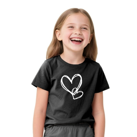 Tnhcen Cotton Blend Kids Printed Tees Youth Boys and Girls Short Short Sleeve Crew Neck Casual Stylish Tops XS-XL