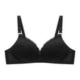 thumbnail image 1 of Tnhcen Everyday Bras for Women Large Size Non-Steel Ring Gathered Comfortable Breathable Underwear (Plus The Extension Buckle) Womens Lingerie Black, 40, 1 of 2