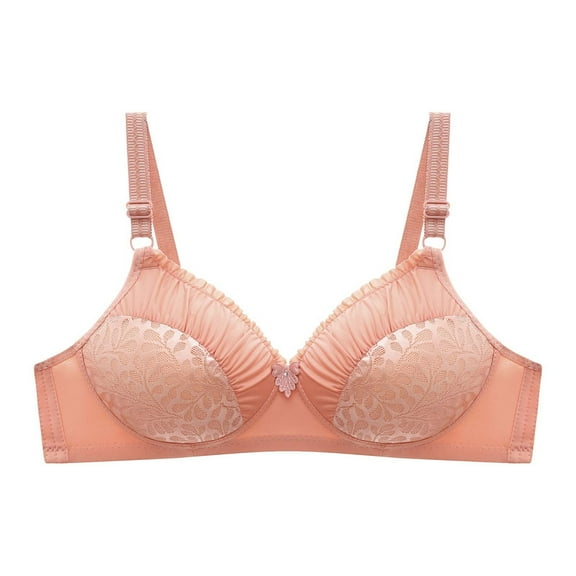 Tnhcen Everyday Bras for Women Large Size Non-Steel Ring Gathered Comfortable Breathable Underwear (Plus The Extension Buckle) Womens Lingerie Purple, 36