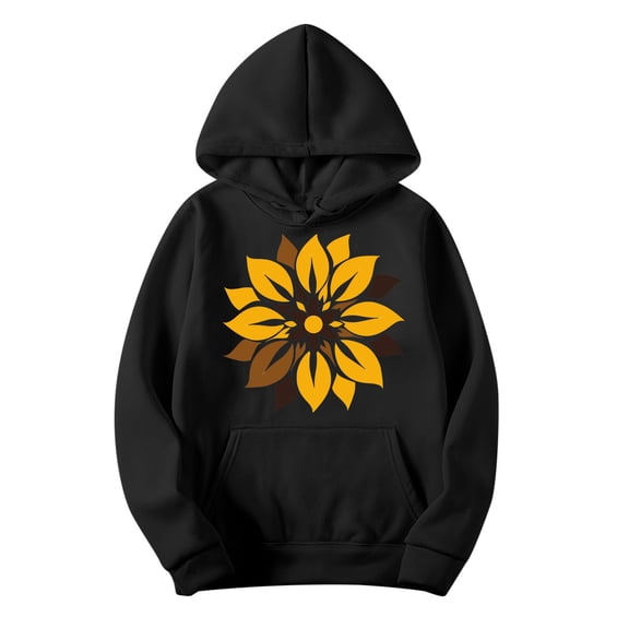 Tnhcen Fall Winter Unisex Cotton Crewneck Hoodie – Warm Fleece-Lined Graphic Print Sweatshirt Basic Outdoor Casual Wear S-2XL