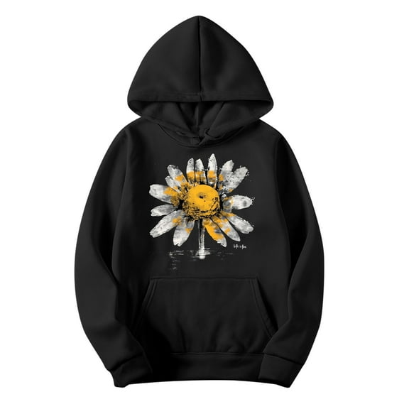 Tnhcen Fall Winter Unisex Cotton Crewneck Hoodie – Warm Fleece-Lined Graphic Print Sweatshirt Basic Outdoor Casual Wear S-2XL