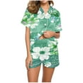 thumbnail image 1 of Tnhcen Funny Graphic Pajamas for Women Set Button Down Short Sleeve Top and Shorts Pjs Sets Sleepwear S-2XL, 1 of 5