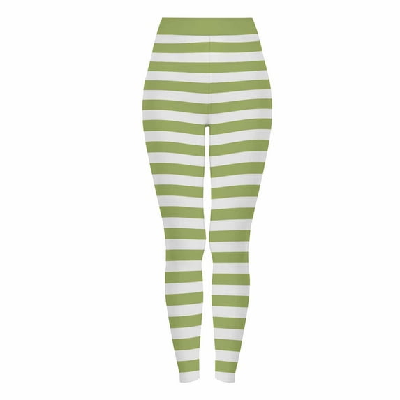 Tnhcen Halloween Costume Leggings - Women's Striped Yoga Pants Stretch Leggings for Workout/Casual/Holiday (S-3XL Multi-Color)