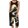 thumbnail image 1 of Tnhcen Halloween Women's Pajama Set Sleeveless Round Neck Tank Top & Capri Pants 2-Piece Loungewear Soft Stretch Sleepwear S-2XL, 1 of 6