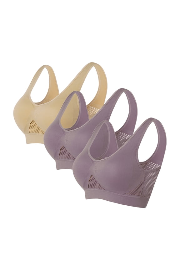 High Support Sports Bra Women Seamless Sports Bra Wirefree Yoga Bra with Removable Pads Plus Size Bralettes for Women Underwear Underwear Separatec Everyday, 2XL