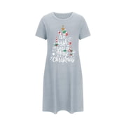 dresses with short sleeves and knee length MACloth Women Midi Mother Bride Dresses Short Sleeves Wedding Guest Tea Length Sky Blue / Above Knee / US6
